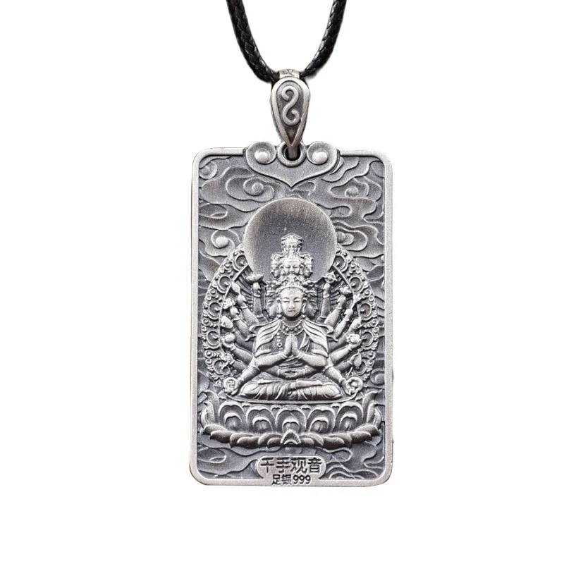 Vintage 12 Zodiac Horse Dragon Snake Pendant For Men Jewelry Blessing Tathagata Avalokitesvara Buddha Necklace Women Accessories