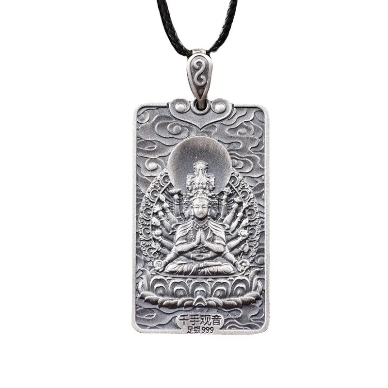 Vintage 12 Zodiac Horse Dragon Snake Pendant For Men Jewelry Blessing Tathagata Avalokitesvara Buddha Necklace Women Accessories