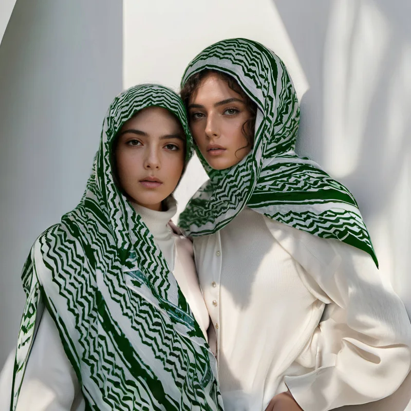 1Pcs Fashion Watercolor Print Hijab Islam Ramadan Women Bohemian Soft Muslim Hijabs Foulard Femme Shawl Wrap Scarf Headscarf