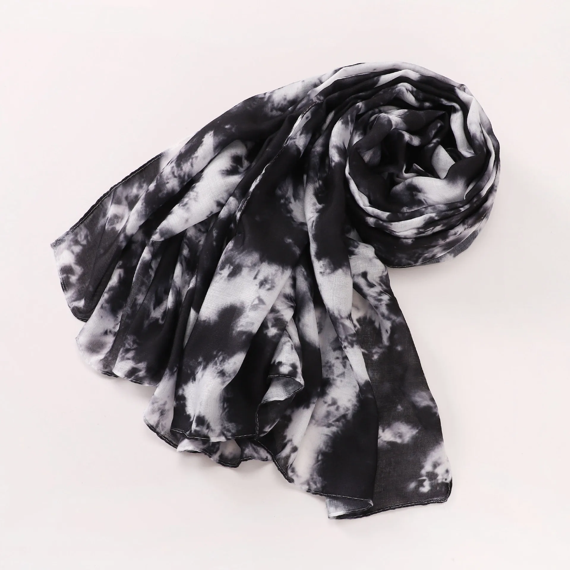 1Pcs Fashion Watercolor Print Hijab Islam Ramadan Women Bohemian Soft Muslim Hijabs Foulard Femme Shawl Wrap Scarf Headscarf