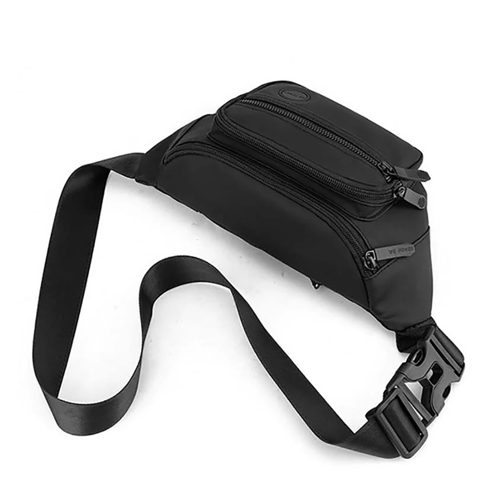 Men Waist Belt Bag Fanny Pack Multi-pocket Motorcycle Rider Outdoor Sports Climb Casual Nylon Male Sling Chest Bum Hip Bags