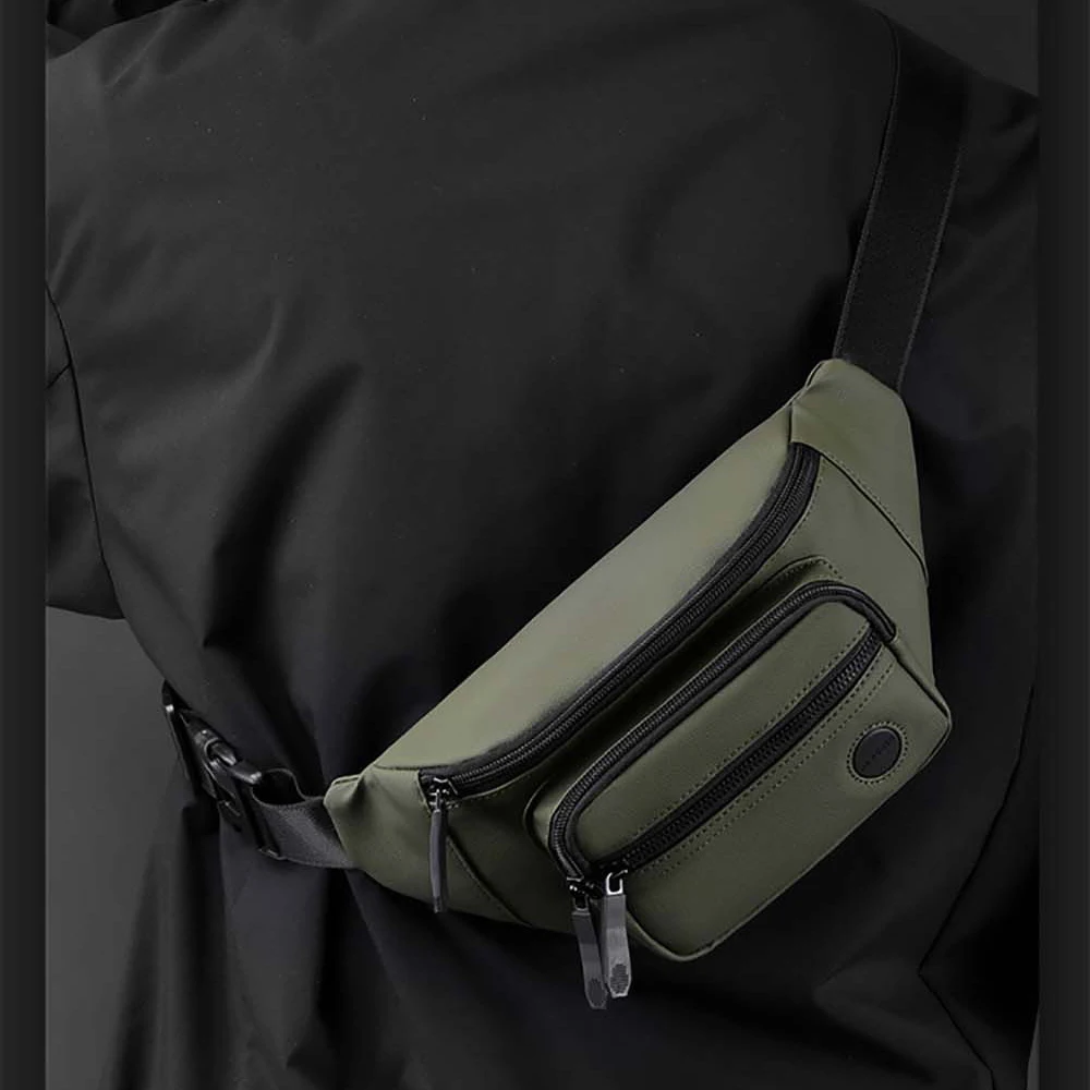 Men Waist Belt Bag Fanny Pack Multi-pocket Motorcycle Rider Outdoor Sports Climb Casual Nylon Male Sling Chest Bum Hip Bags