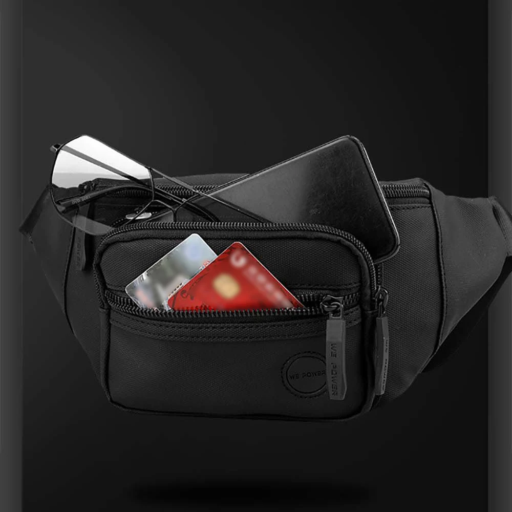 Men Waist Belt Bag Fanny Pack Multi-pocket Motorcycle Rider Outdoor Sports Climb Casual Nylon Male Sling Chest Bum Hip Bags