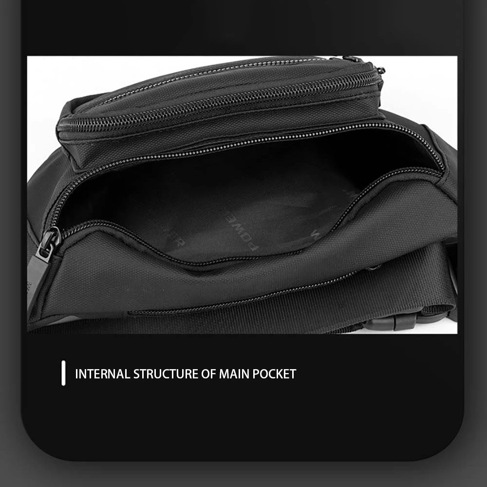 Men Waist Belt Bag Fanny Pack Multi-pocket Motorcycle Rider Outdoor Sports Climb Casual Nylon Male Sling Chest Bum Hip Bags