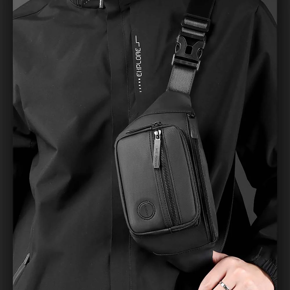 Men Waist Belt Bag Fanny Pack Multi-pocket Motorcycle Rider Outdoor Sports Climb Casual Nylon Male Sling Chest Bum Hip Bags