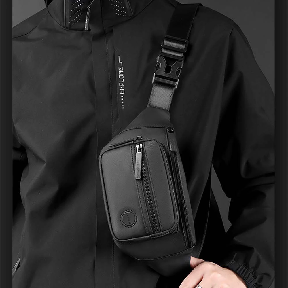Men Waist Belt Bag Fanny Pack Multi-pocket Motorcycle Rider Outdoor Sports Climb Casual Nylon Male Sling Chest Bum Hip Bags