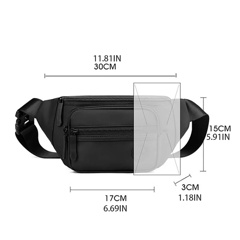 Men Waist Belt Bag Fanny Pack Multi-pocket Motorcycle Rider Outdoor Sports Climb Casual Nylon Male Sling Chest Bum Hip Bags