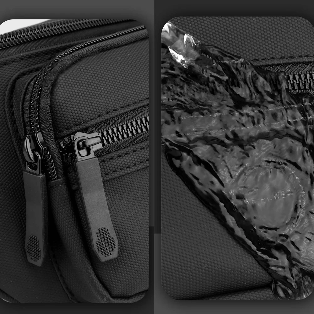 Men Waist Belt Bag Fanny Pack Multi-pocket Motorcycle Rider Outdoor Sports Climb Casual Nylon Male Sling Chest Bum Hip Bags