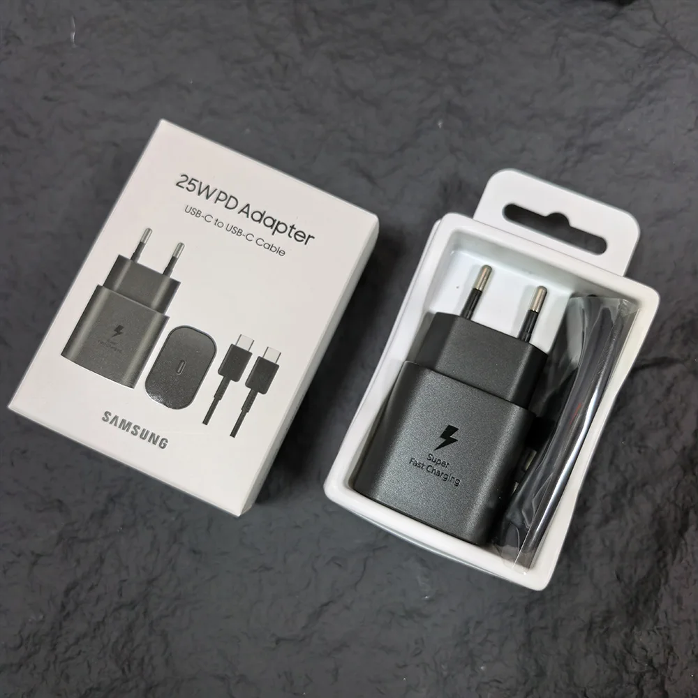 For Samsung 25W Super Fast Charger Galaxy S24FE S24Ultra S23 S22 FLip Fold 2 3 4 5 6 A06 A16 A15 A35 A55 Adapter Quick Charging