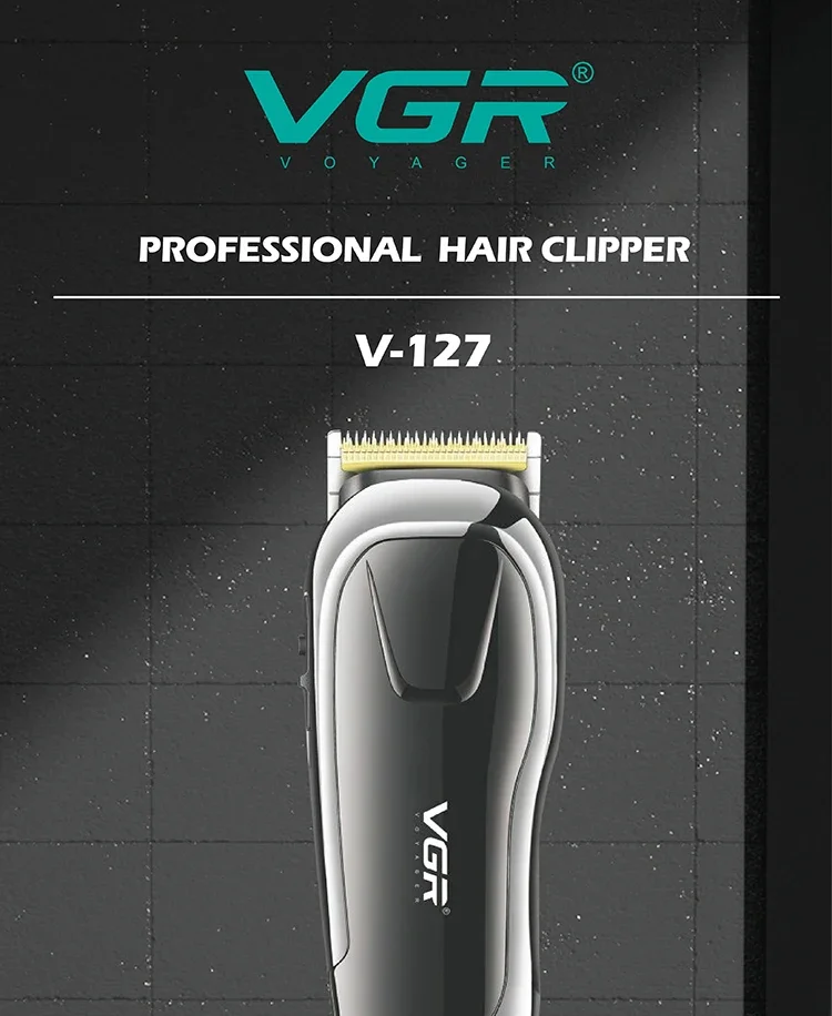 VGR Hair Cutting Machine Electric Hair Clipper Professional Hair Trimmer Adjustable Haircut Machine Wired Trimmer for Men V-127