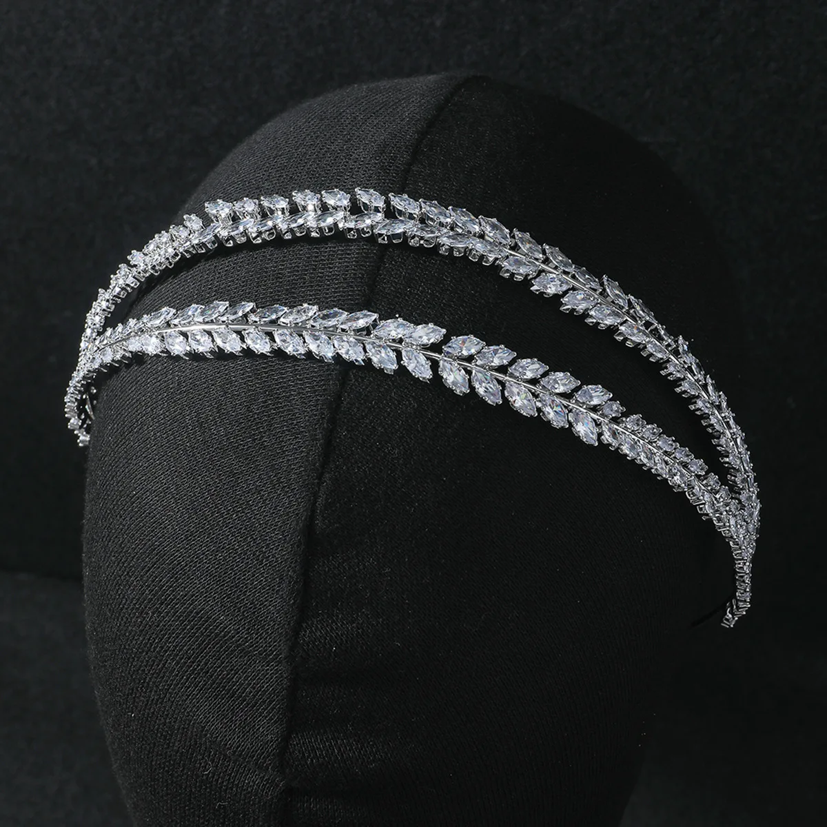 Luxury Bridal Headband For Wedding Headpiece Cubic Zirconia CZ Tiaras Crowns For Women Diadem Party Headdress Bride Hair Jewelry