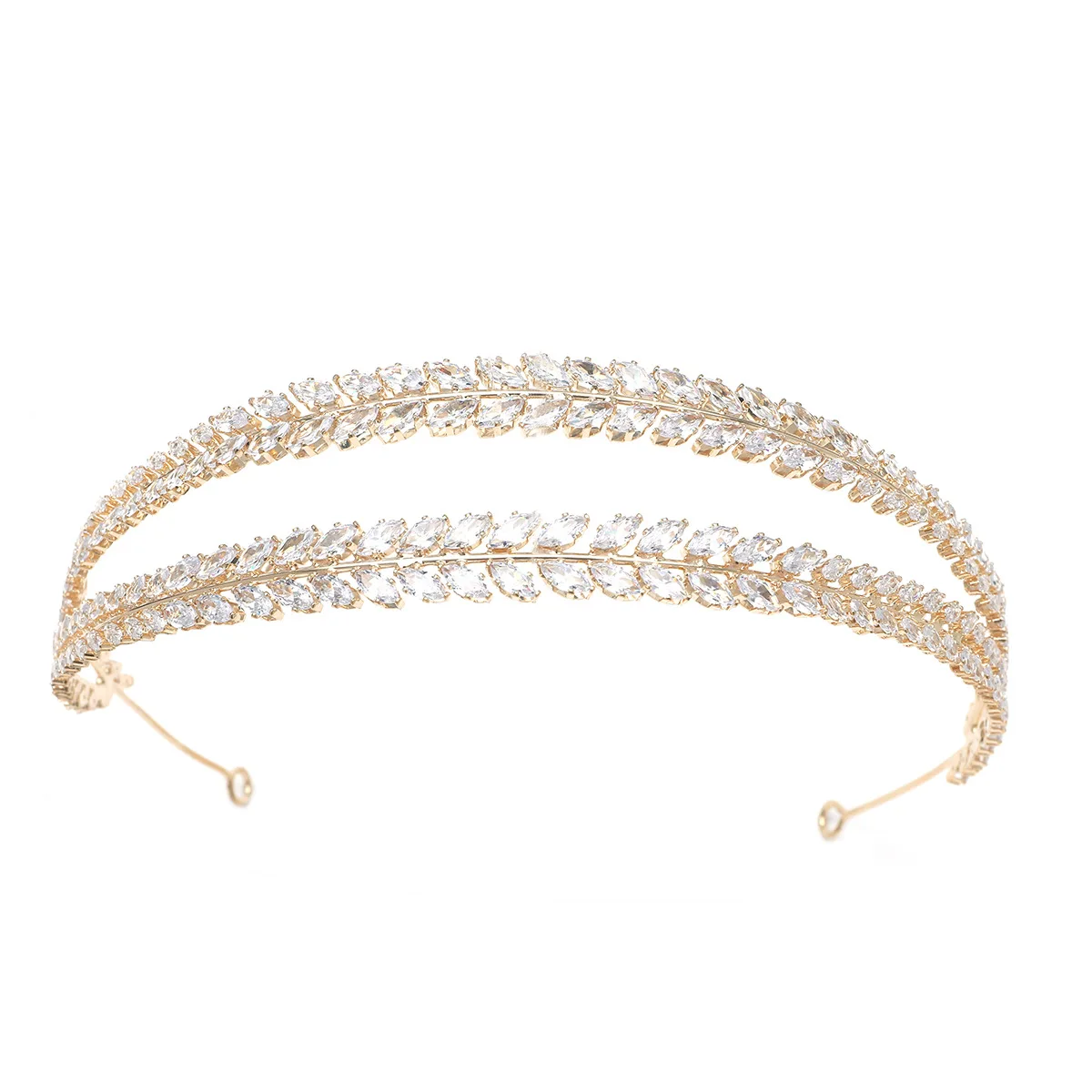 Luxury Bridal Headband For Wedding Headpiece Cubic Zirconia CZ Tiaras Crowns For Women Diadem Party Headdress Bride Hair Jewelry