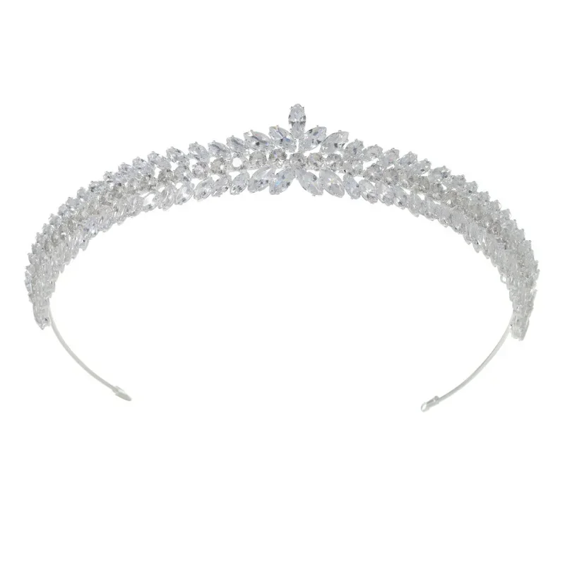 Luxury Bridal Headband For Wedding Headpiece Cubic Zirconia CZ Tiaras Crowns For Women Diadem Party Headdress Bride Hair Jewelry