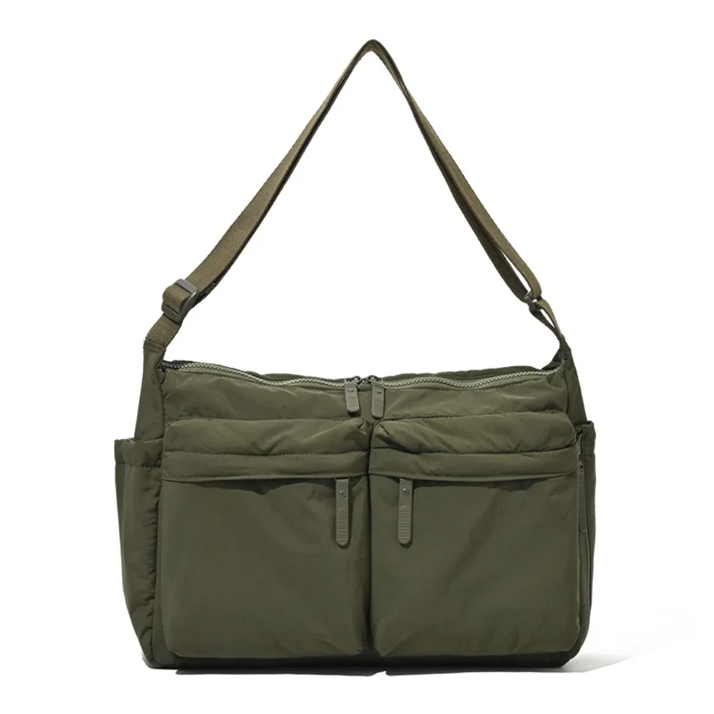 Solid Color Nylon Women's Travel Messenger Bags Casual Sport Ladies Shoulder Bag Large Capacity Female Pocket Handbags Purse