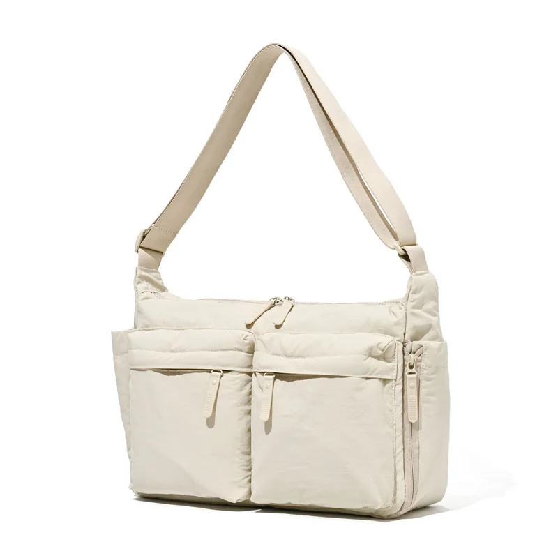 Solid Color Nylon Women's Travel Messenger Bags Casual Sport Ladies Shoulder Bag Large Capacity Female Pocket Handbags Purse