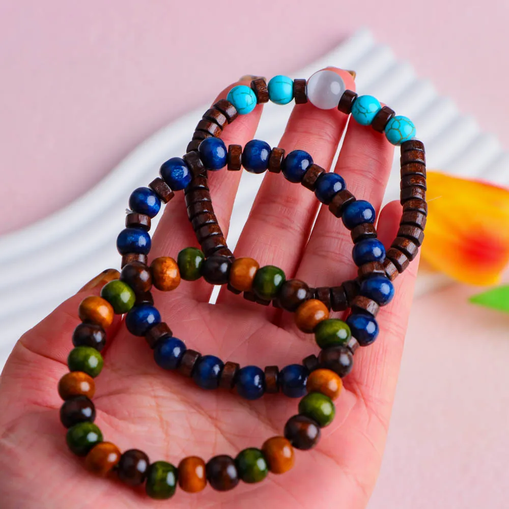 10/20/30/50Pcs/Lot Fashion Retro Elastic Men Women Bracelets Stackable Party Jewelry Gifts Randomly Shipped