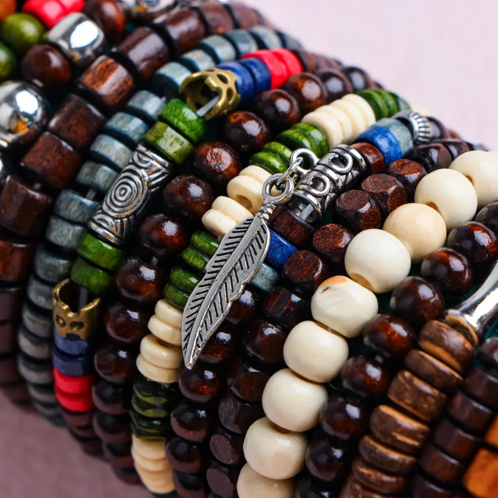 10/20/30/50Pcs/Lot Fashion Retro Elastic Men Women Bracelets Stackable Party Jewelry Gifts Randomly Shipped
