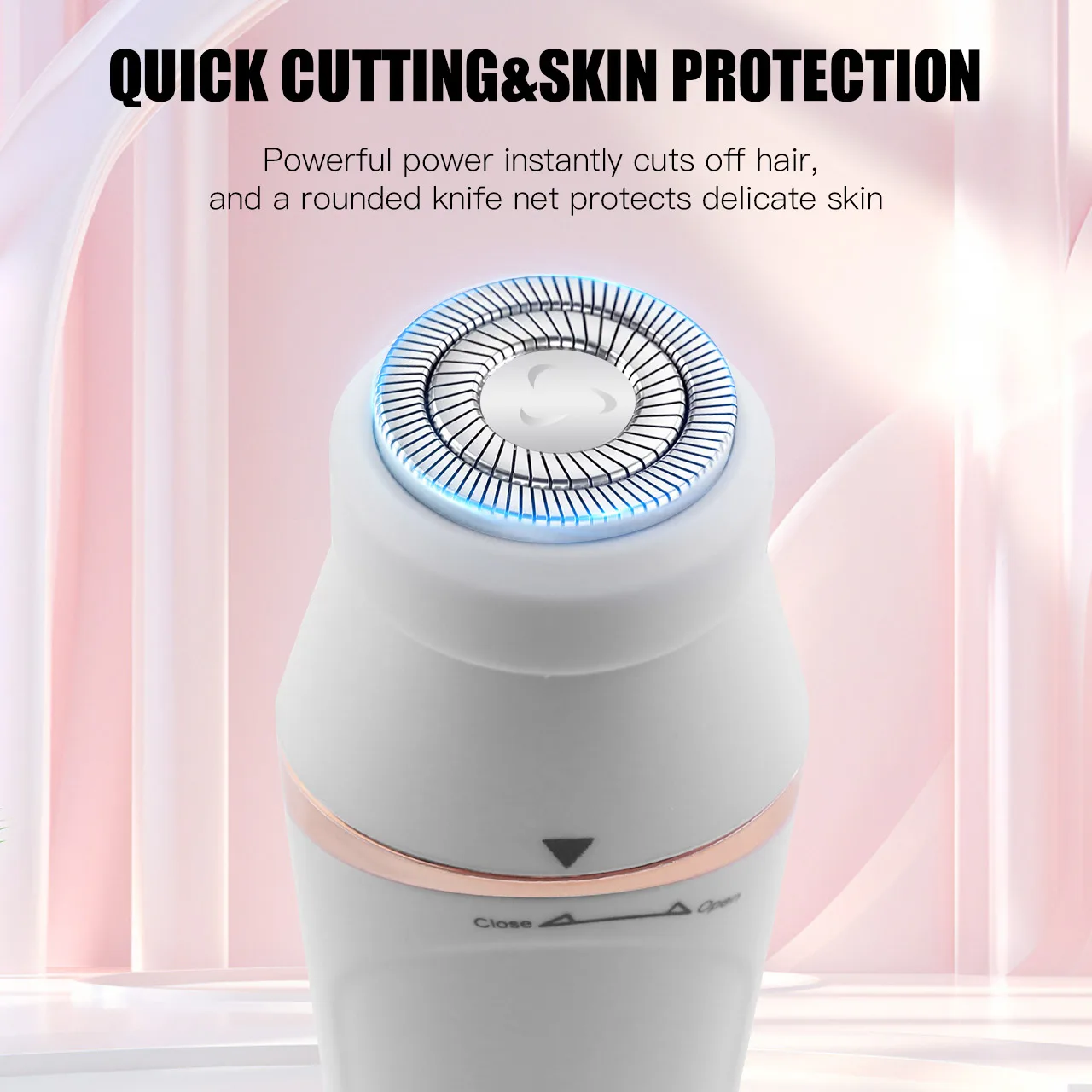 Solimpia 7 in 1 Body Hair Removal Electric Epilator Armpit Hair Bikini Hair Leg Hair Pubic Hair Electric Razor Clipper Shaver