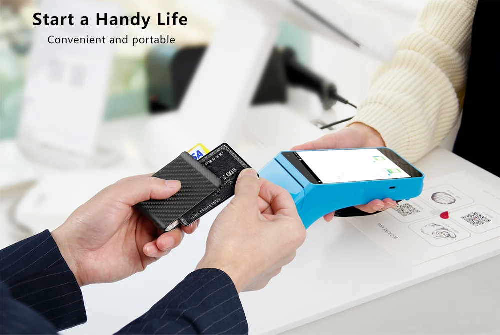 Matte/ Glossy Black Carbon Fiber Money Clips RFID Credit Card Business Big Card Holder Wallet for Men Women