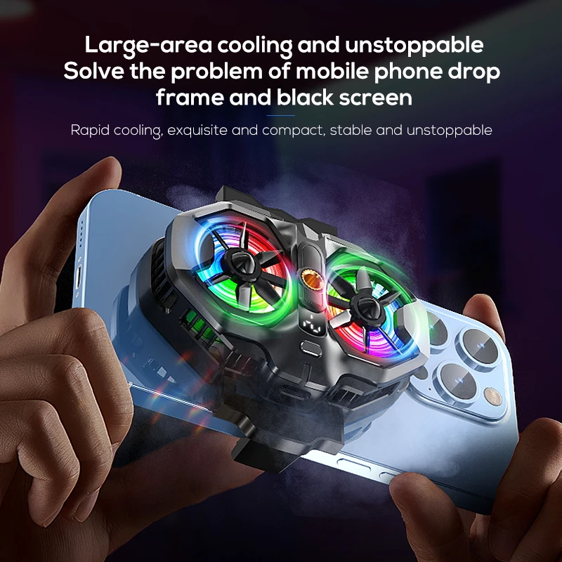 NEW MEMO DL21 Mobile Phone Dual Fan Cooling Semiconductor Refrigeration Cooler for IOS Android Universal Live Streaming Radiator
