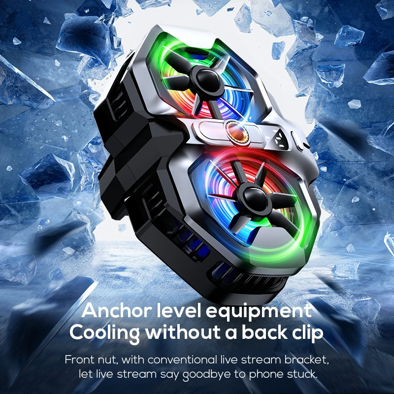 NEW MEMO DL21 Mobile Phone Dual Fan Cooling Semiconductor Refrigeration Cooler for IOS Android Universal Live Streaming Radiator