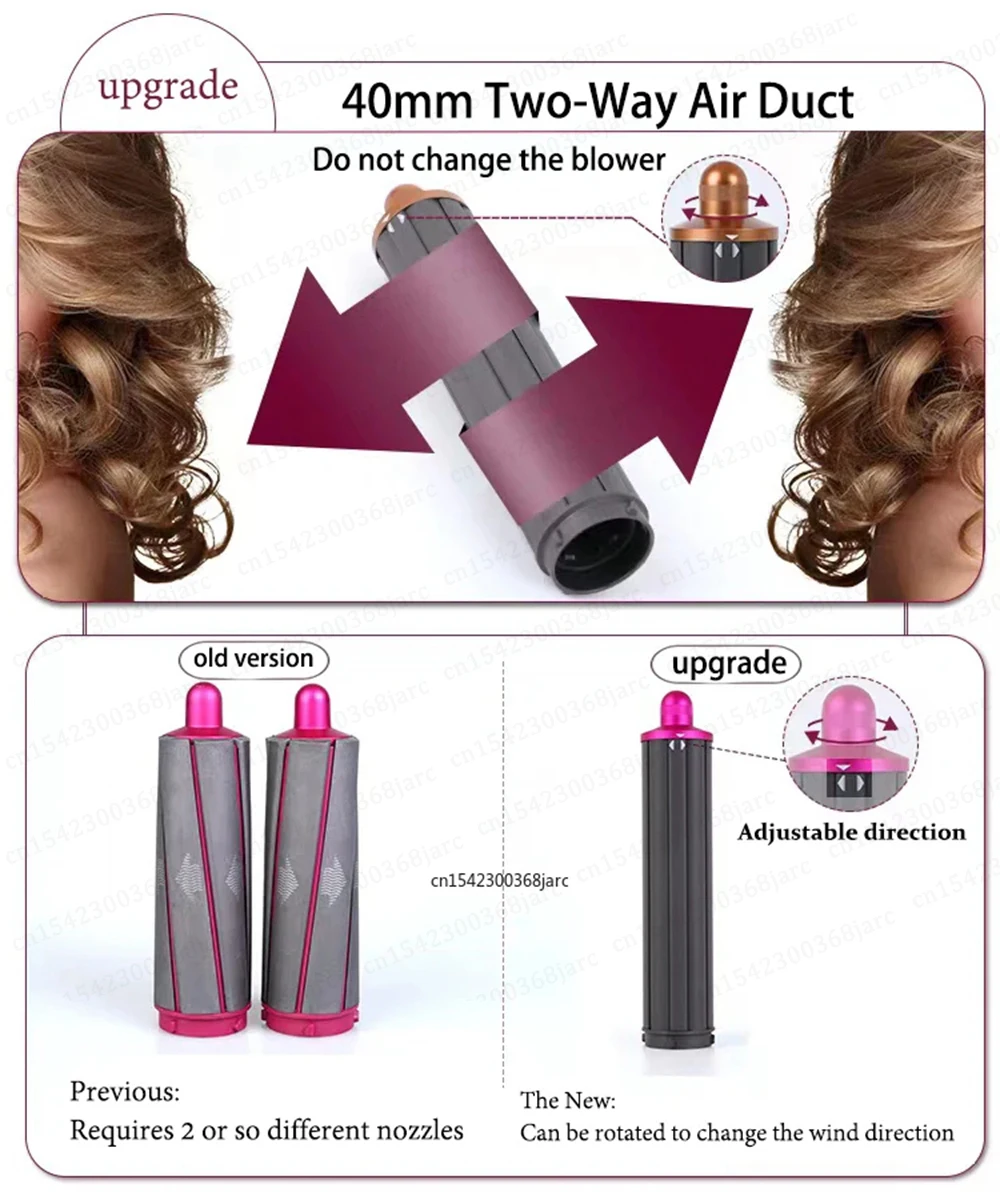 40MM Curling Attachment For Dyson Nural HD16 SenCiciMen HD15 Hair Dryer Nozzle Automatic Curling Barrels Curl Hair Styler Tool