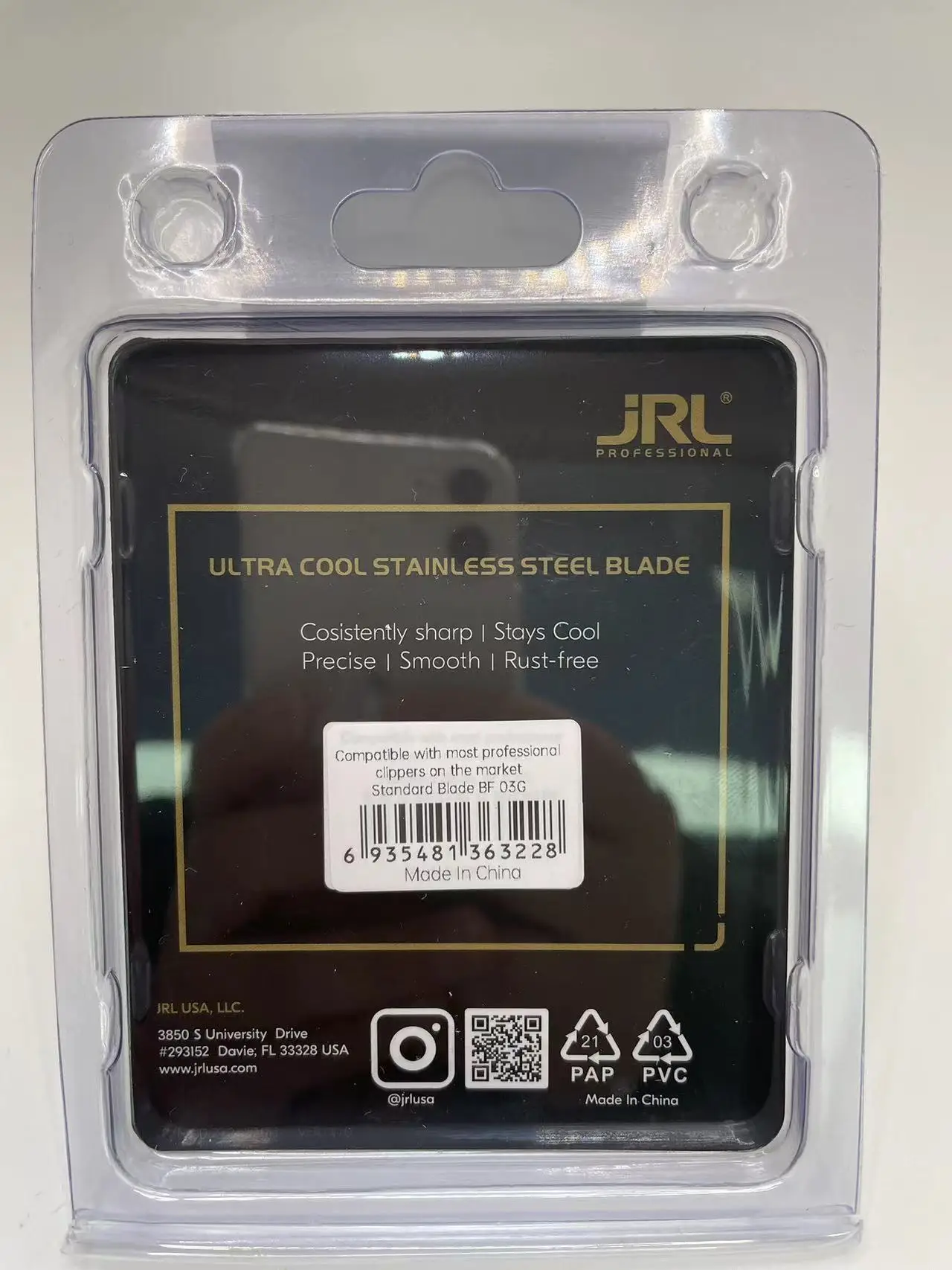 Original JRL2020C Professional Hair Clipper Standard Faded Ultra Thin Stainless Steel Ceramic Blade 2020T Trimmer Charging Base