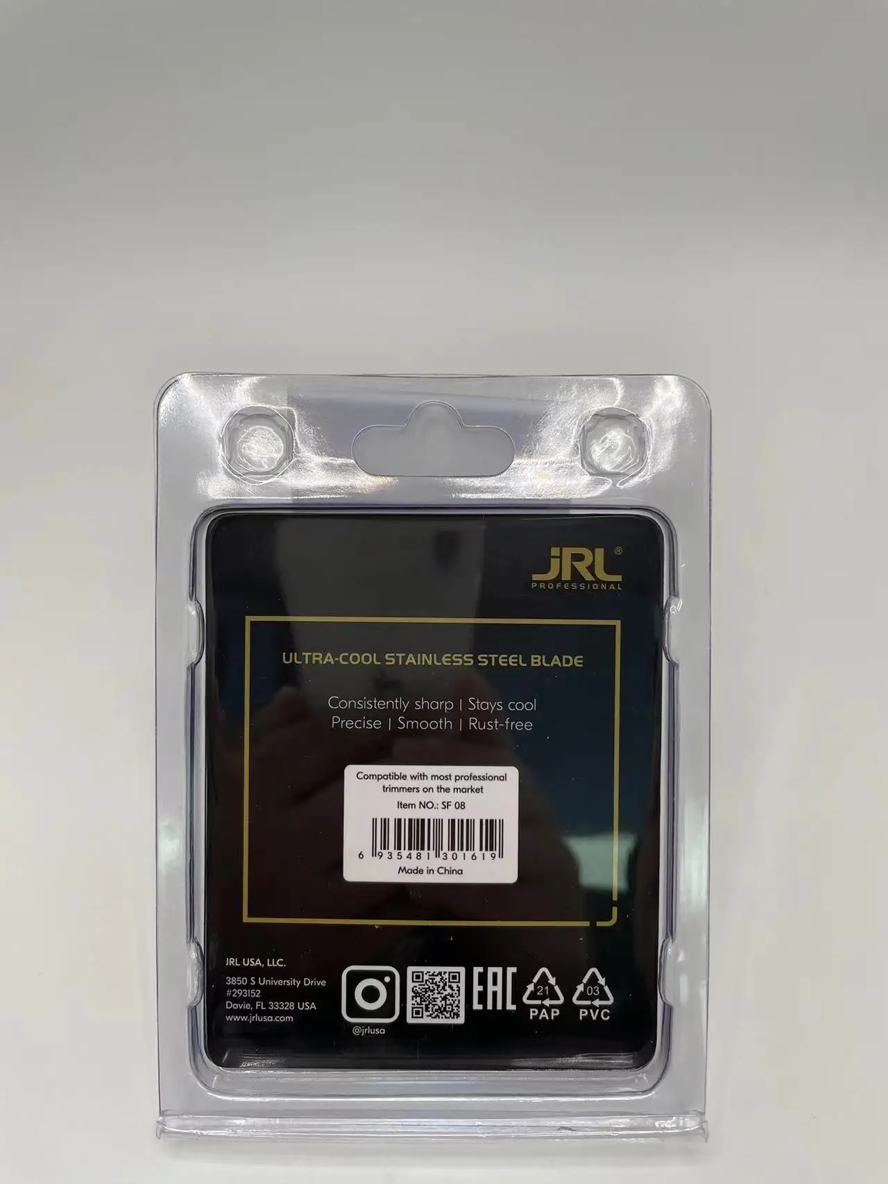 Original JRL2020C Professional Hair Clipper Standard Faded Ultra Thin Stainless Steel Ceramic Blade 2020T Trimmer Charging Base