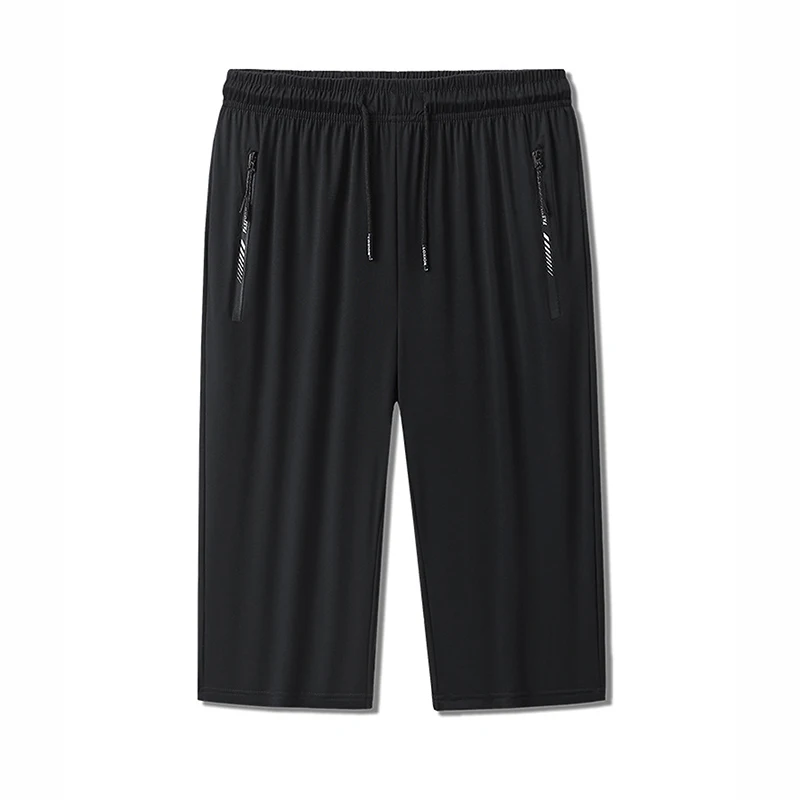 Men Casual Shorts Sweatpants 110-175kg Plus Size 3/4 Pants 1XL-7XL Big Size Loose Elastic Waist Sport Pants Running Fitness Pant