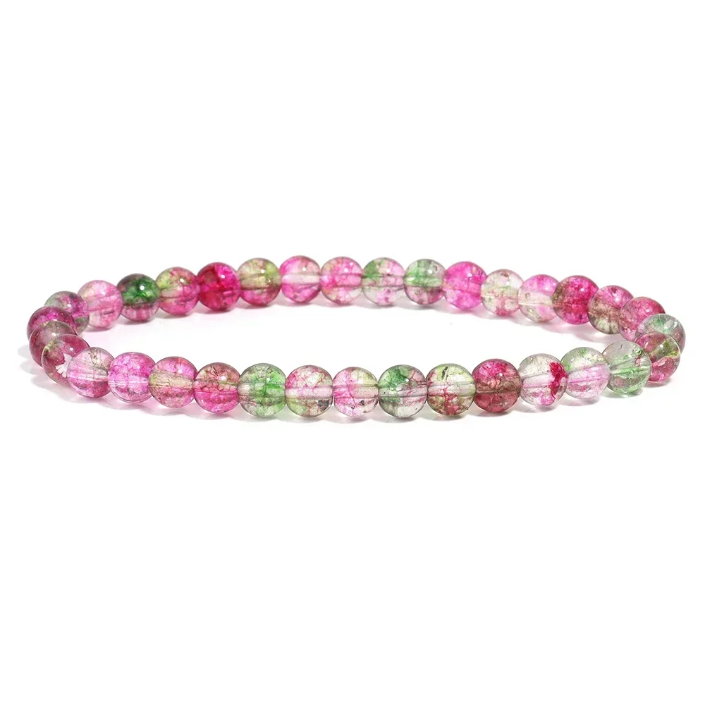 Jewelry Watermelon Tourmaline Ghost Crystal Bracelet Fashion Charm Gift Couple Jewelry Wholesale High Quality Quartz Bracelet