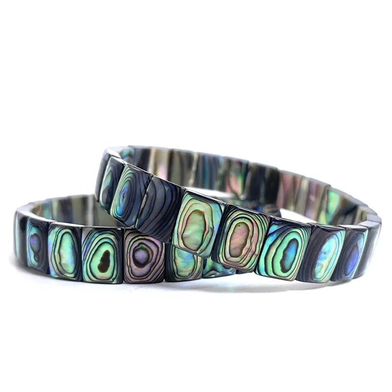 New Fashion AAAA 8X10MM Natural Abalone Shell Bracelet for Men and Women Energy Gemstone Summer Beach Party Charm Jewelry Gift