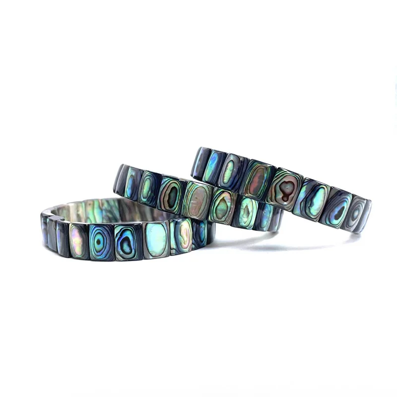 New Fashion AAAA 8X10MM Natural Abalone Shell Bracelet for Men and Women Energy Gemstone Summer Beach Party Charm Jewelry Gift