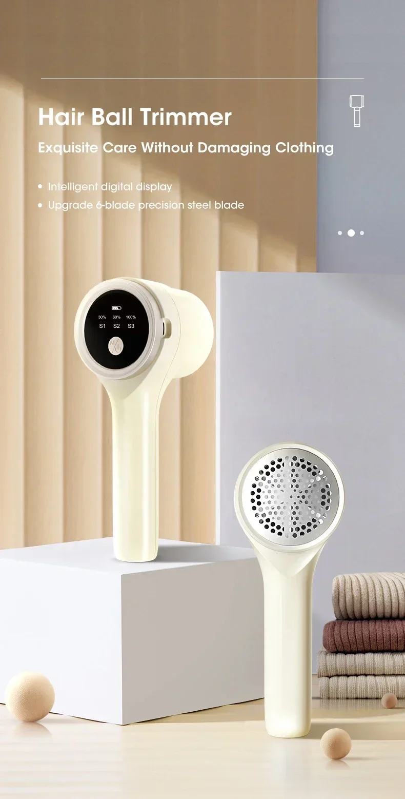 Lint Remover for Clothing Portable Electric Fuzz Pellet Remover LED Display Rechargeable Fabric Shaver Fluff Remover Winter