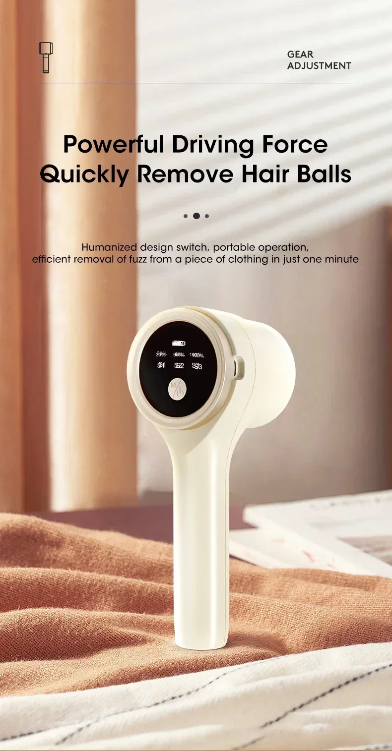 Lint Remover for Clothing Portable Electric Fuzz Pellet Remover LED Display Rechargeable Fabric Shaver Fluff Remover Winter