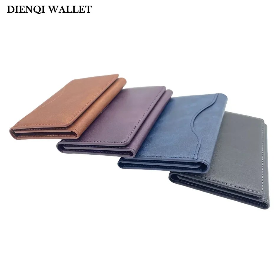 Magsafe Card Holder PU Leather Trifold Magnetic Cardholder Card Bag Wallet for Apple for IPhone 16 15 14 13 12 Pro Max Mini