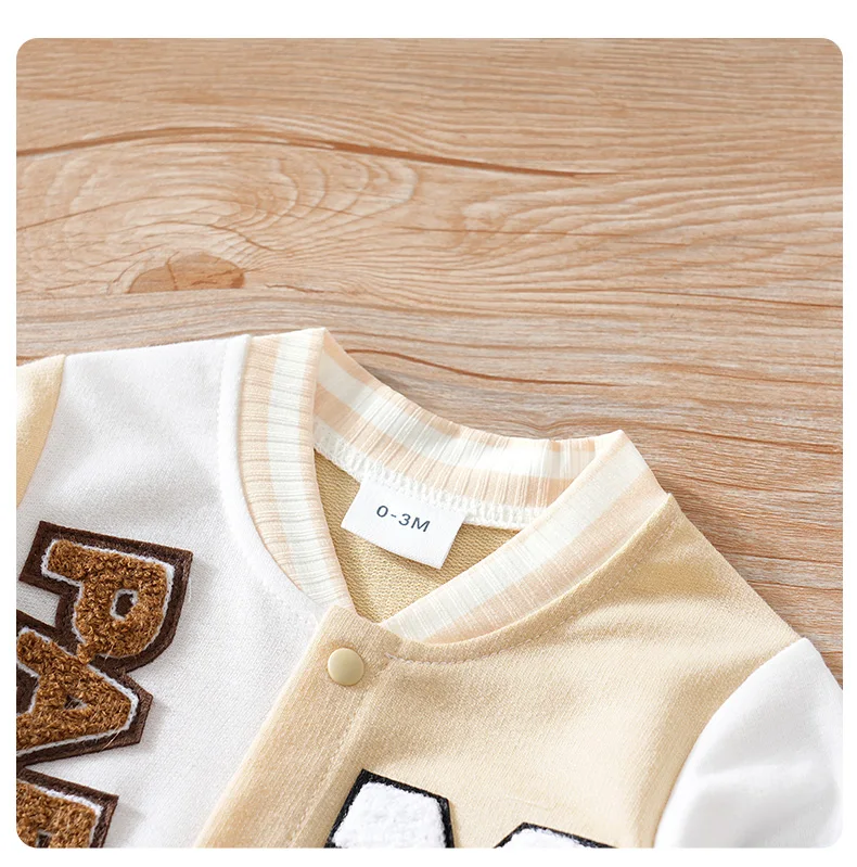 Baby Cartoon Jumpsuit Spring And Autumn Long Sleeved Clothes Baseball Clothes Trendy And Handsome Baby Clothes