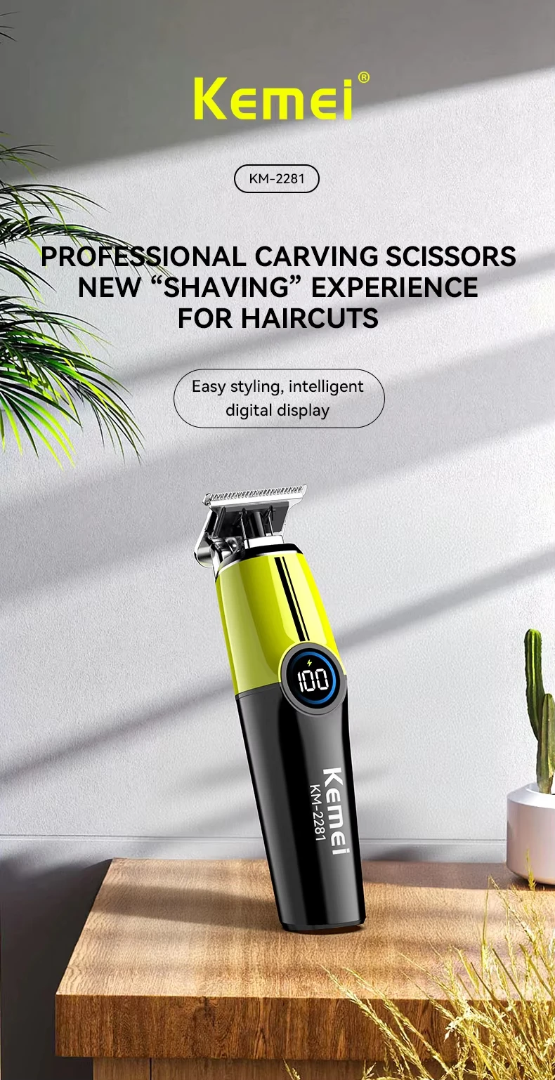 Kemei KM-2035 10W Big Power Electric Hair Clippers KM-2281 Rechargeable Trimmer KM-TX7 Dry And Wet Shaver For Men Cordless Kit