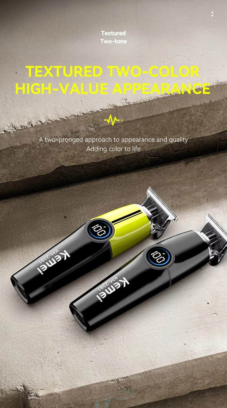 Kemei KM-2035 10W Big Power Electric Hair Clippers KM-2281 Rechargeable Trimmer KM-TX7 Dry And Wet Shaver For Men Cordless Kit