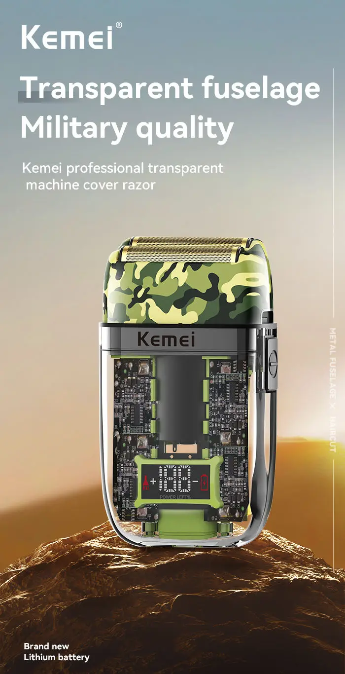 Kemei KM-2035 10W Big Power Electric Hair Clippers KM-2281 Rechargeable Trimmer KM-TX7 Dry And Wet Shaver For Men Cordless Kit
