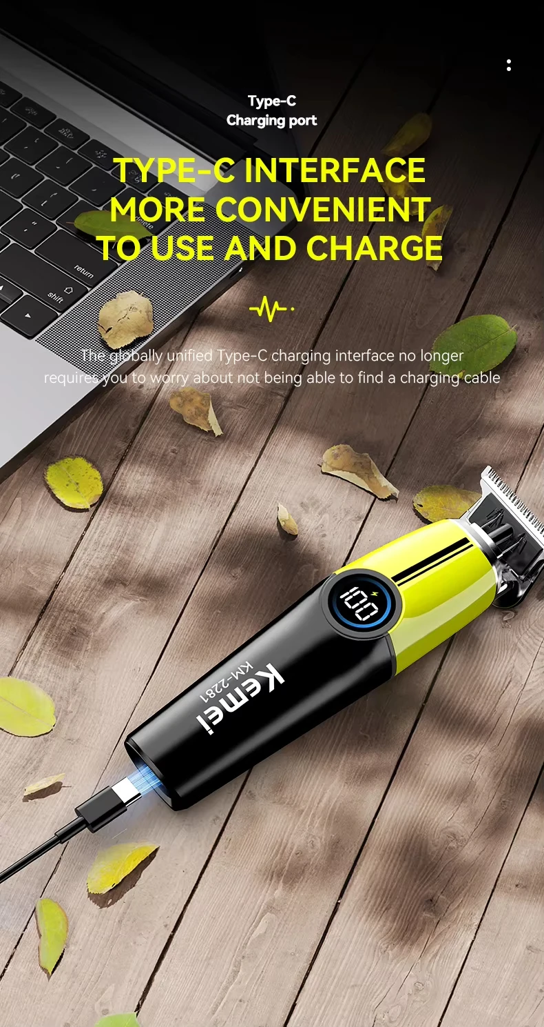 Kemei KM-2035 10W Big Power Electric Hair Clippers KM-2281 Rechargeable Trimmer KM-TX7 Dry And Wet Shaver For Men Cordless Kit