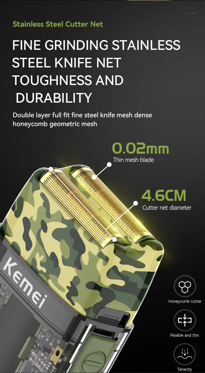 Kemei KM-2035 10W Big Power Electric Hair Clippers KM-2281 Rechargeable Trimmer KM-TX7 Dry And Wet Shaver For Men Cordless Kit