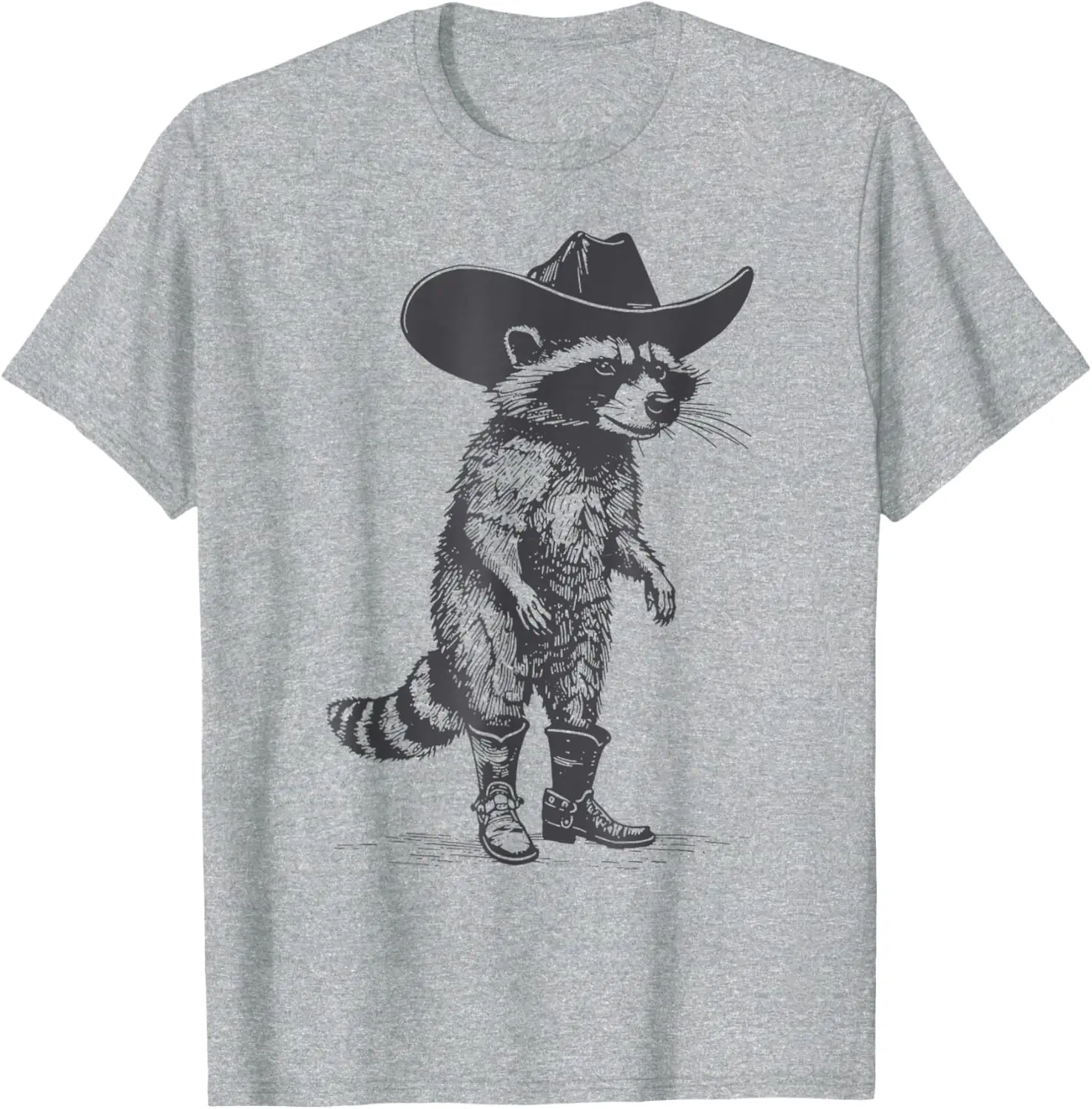 Vintage Raccoon Cowboy Cowgirl Trash Panda Western Country T-Shirt