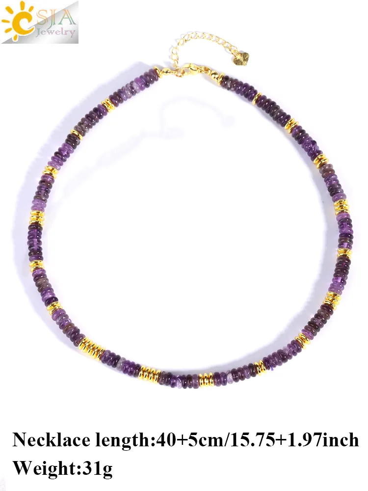Y2K Bohemia Crystal Choker for Women 7 Chakra Natural Gemstones Tiger Eye Beads Necklace Handmade Amethyst Pink Jewelry H554