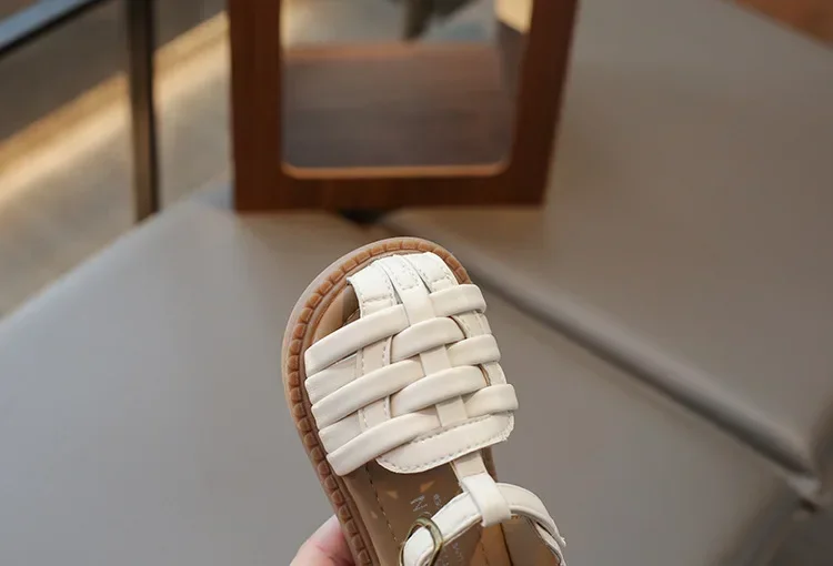 Kids Sandals 2025 Summer Sandals for Boy Fashion Children Cut-Outs Beach Shoes Braided Style Causal Walking Flat Sandals