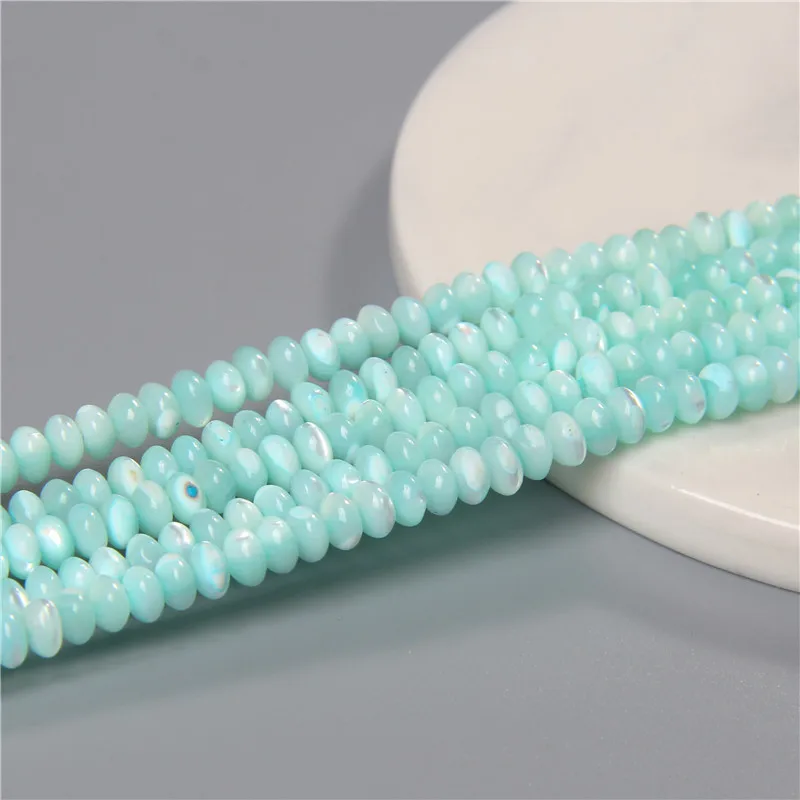 3*5mm Natural Shell Round Wheel Spacer Loose Beads Charm Pendant For Diy Earrings Bracelet Jewelry Art Crafts Making Supplies