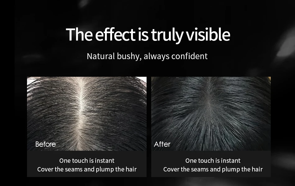 GINZO Hair Concealer for Baldness Dye Hair Corrector Cream for Man Waterproof Fill Up Black Hair Powder Upgraded Home Use 40ml