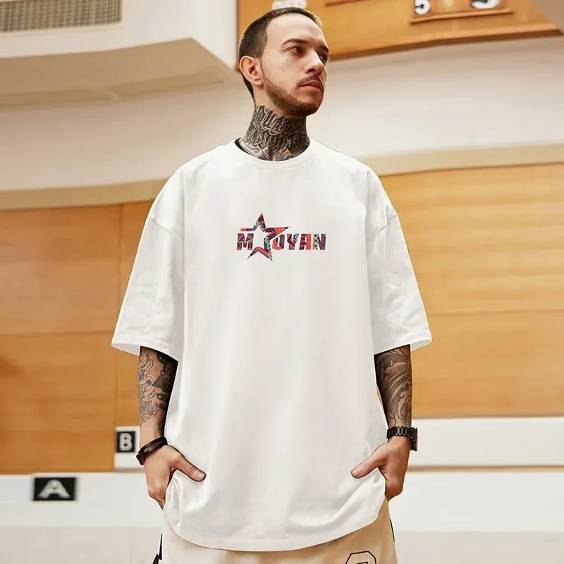M-8XL Men T-Shirt Oversized Loose Fashion Spiral Painting Print T-Shirt Student Youth Simple Casual Tops Summer Lovers'clothes