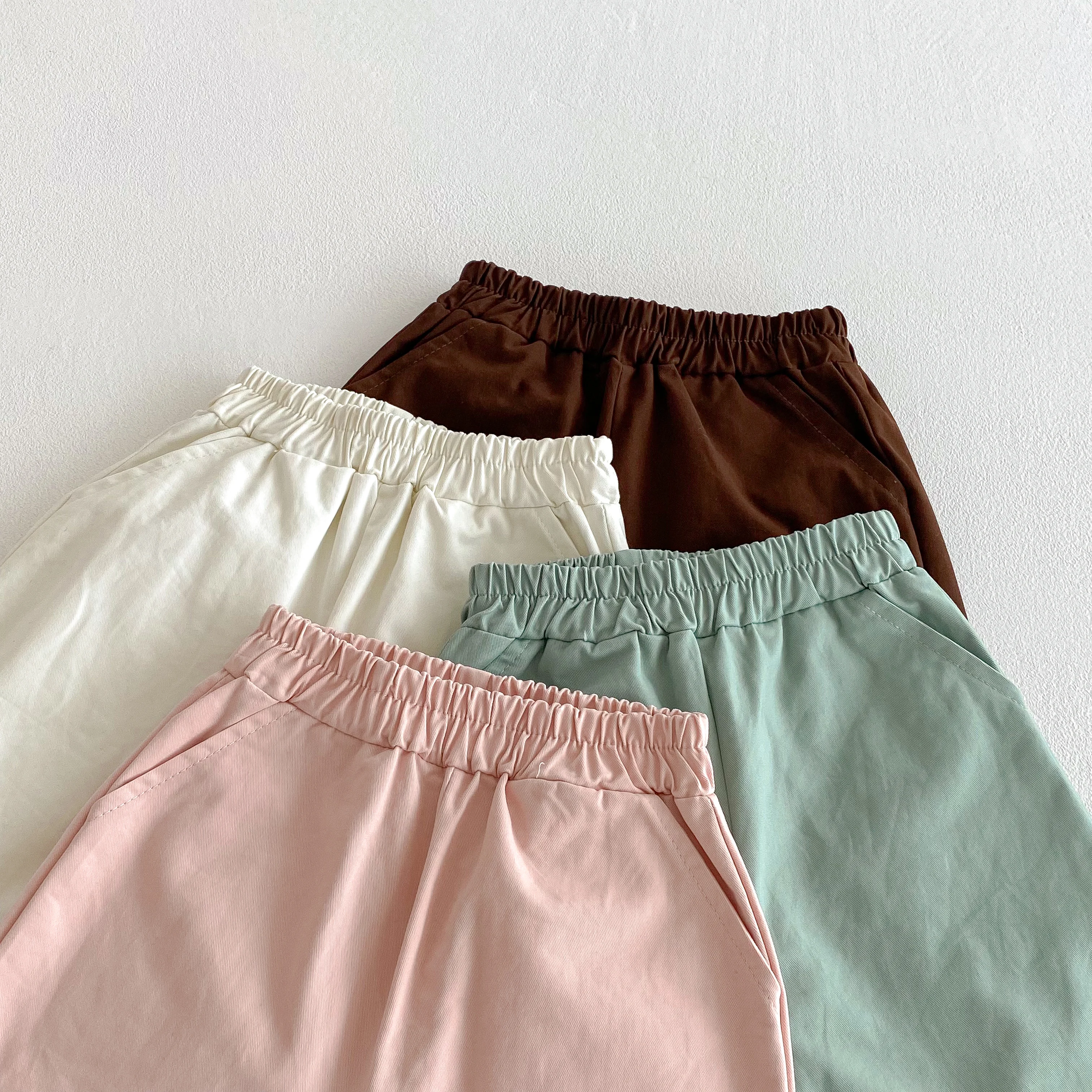 Children's Pants Baby Boys Pants Spring Summer Toddler Girls Legging Pocket Boy's Trousers Elastic Waist Casual Pants 0-6 Yrs