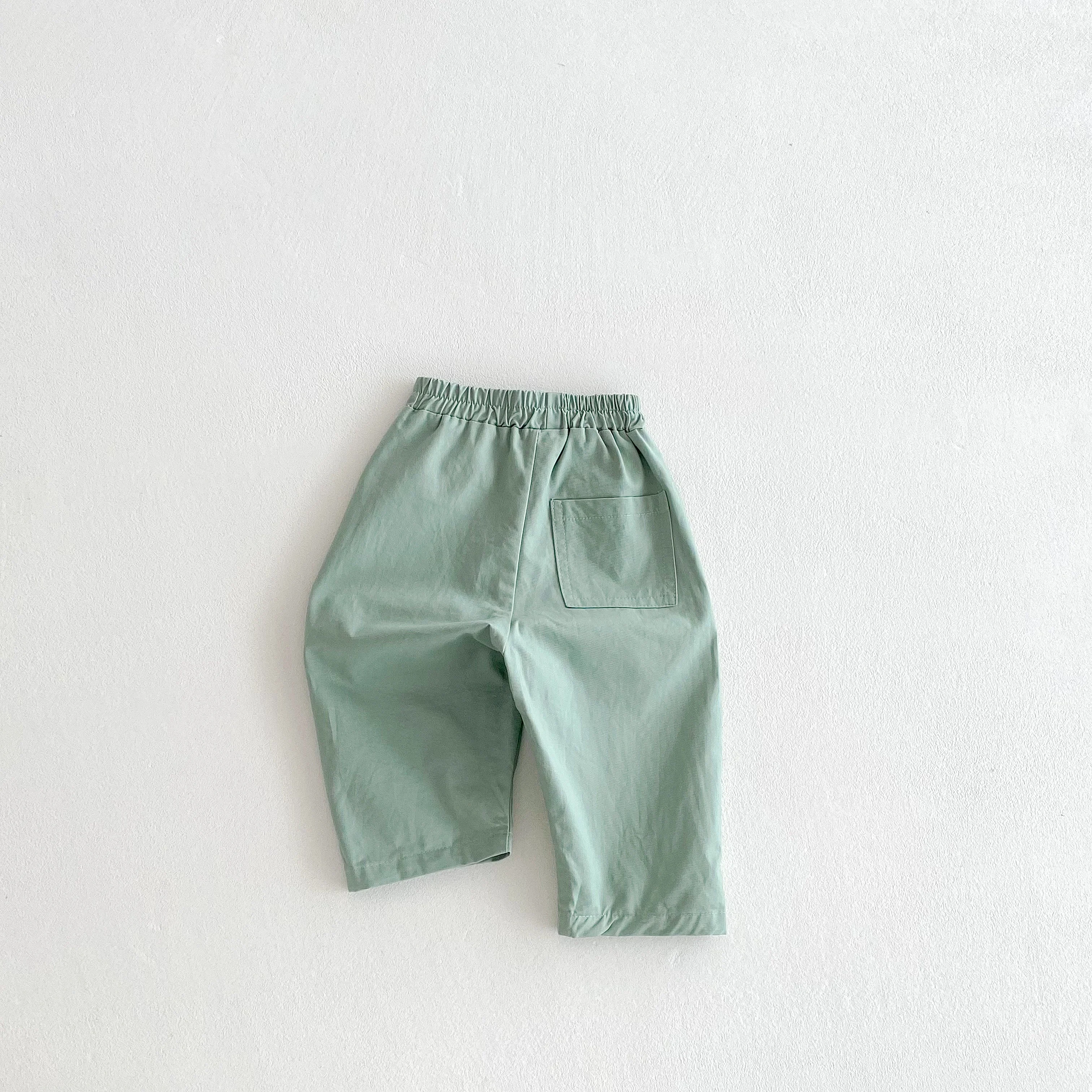 Children's Pants Baby Boys Pants Spring Summer Toddler Girls Legging Pocket Boy's Trousers Elastic Waist Casual Pants 0-6 Yrs