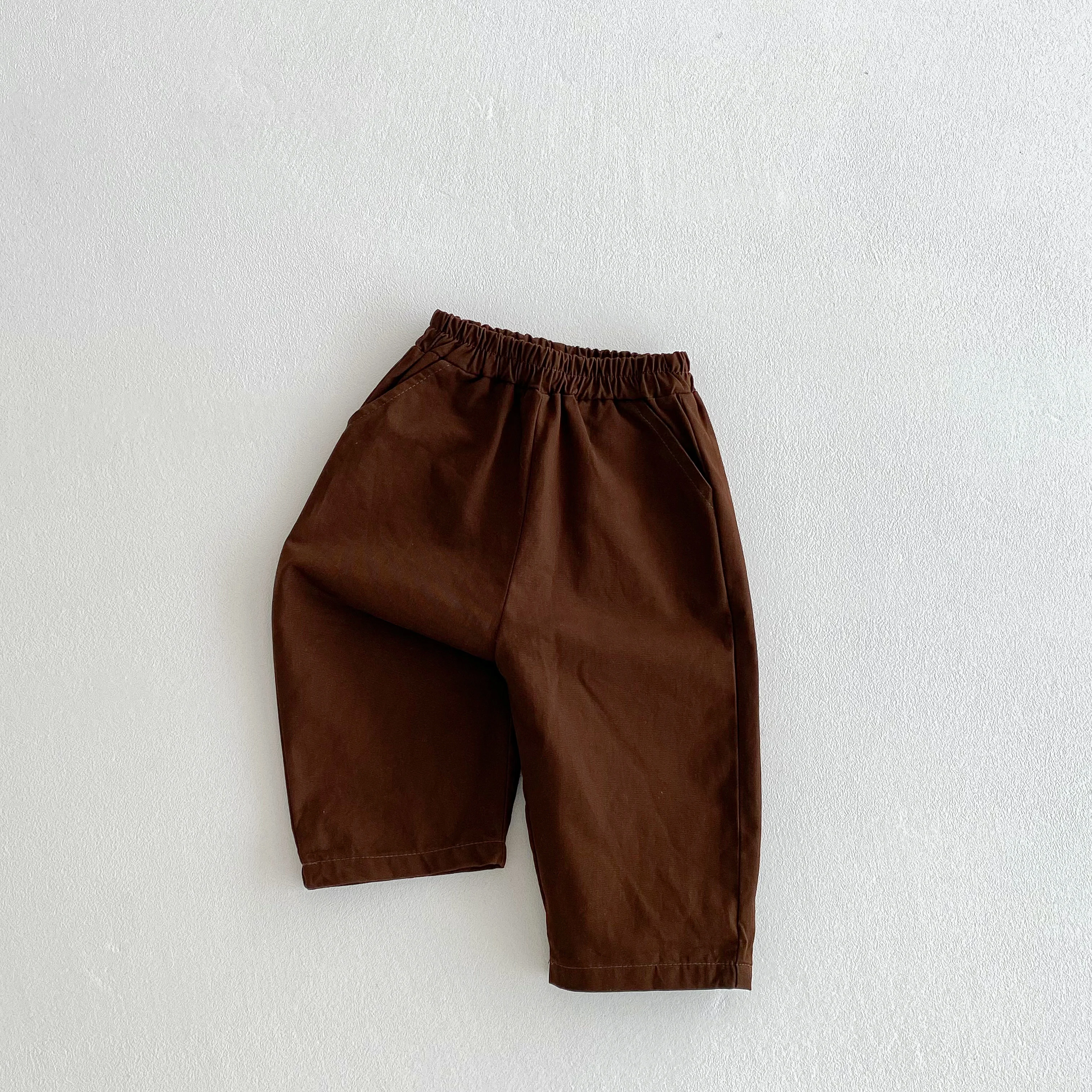 Children's Pants Baby Boys Pants Spring Summer Toddler Girls Legging Pocket Boy's Trousers Elastic Waist Casual Pants 0-6 Yrs
